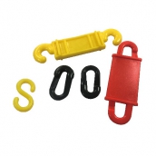 SH-646 塑膠鏈條連接片
規格:S片、迴紋片丶水欄柱勾丶反光迴紋片
顏色:紅/黃/黑色
