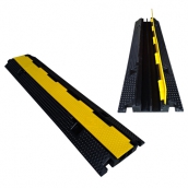 SH-R22410橡膠2槽線槽<br>
橡膠材質，黃色PVC蓋板<br>整體約 長98㎝*寬24㎝*高4.5㎝，重約6kg<br>內槽尺寸：約3㎝*3㎝     