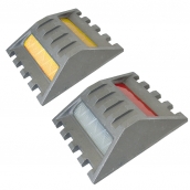 SH-D570　馬蹄式鋁合金反光標記<P>說明：可搭配紅、黃或白色反光片，不含螺絲   