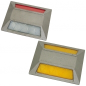 SH-D763　平面型鑄鋁標記<P>說明：可搭配紅、黃或白色反光片，不含螺絲   