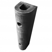 SH-RD2010　D型橡膠卸貨墊　　規格：主體橡膠材質，L：100㎝、W：20㎝、H：20㎝、厚度：5㎝ 重量約30.5KG( 誤差±3% )